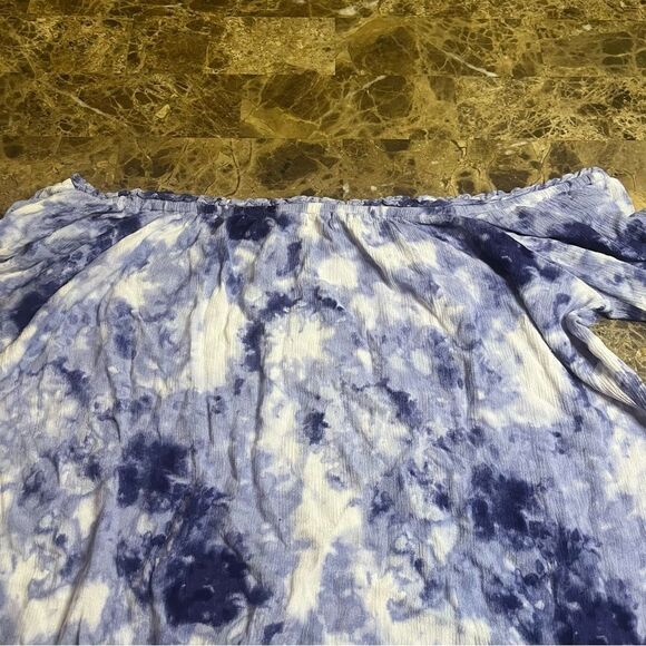 No Comment Off The Shoulder Top Size Large Tie Dye - Picture 9 of 11